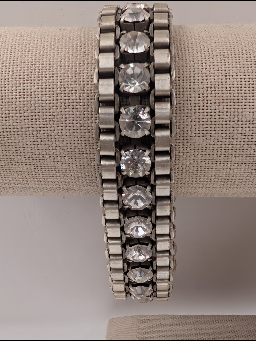 Loren Hope Carly Silver-Tone Bracelet with Clear Crystals 0103